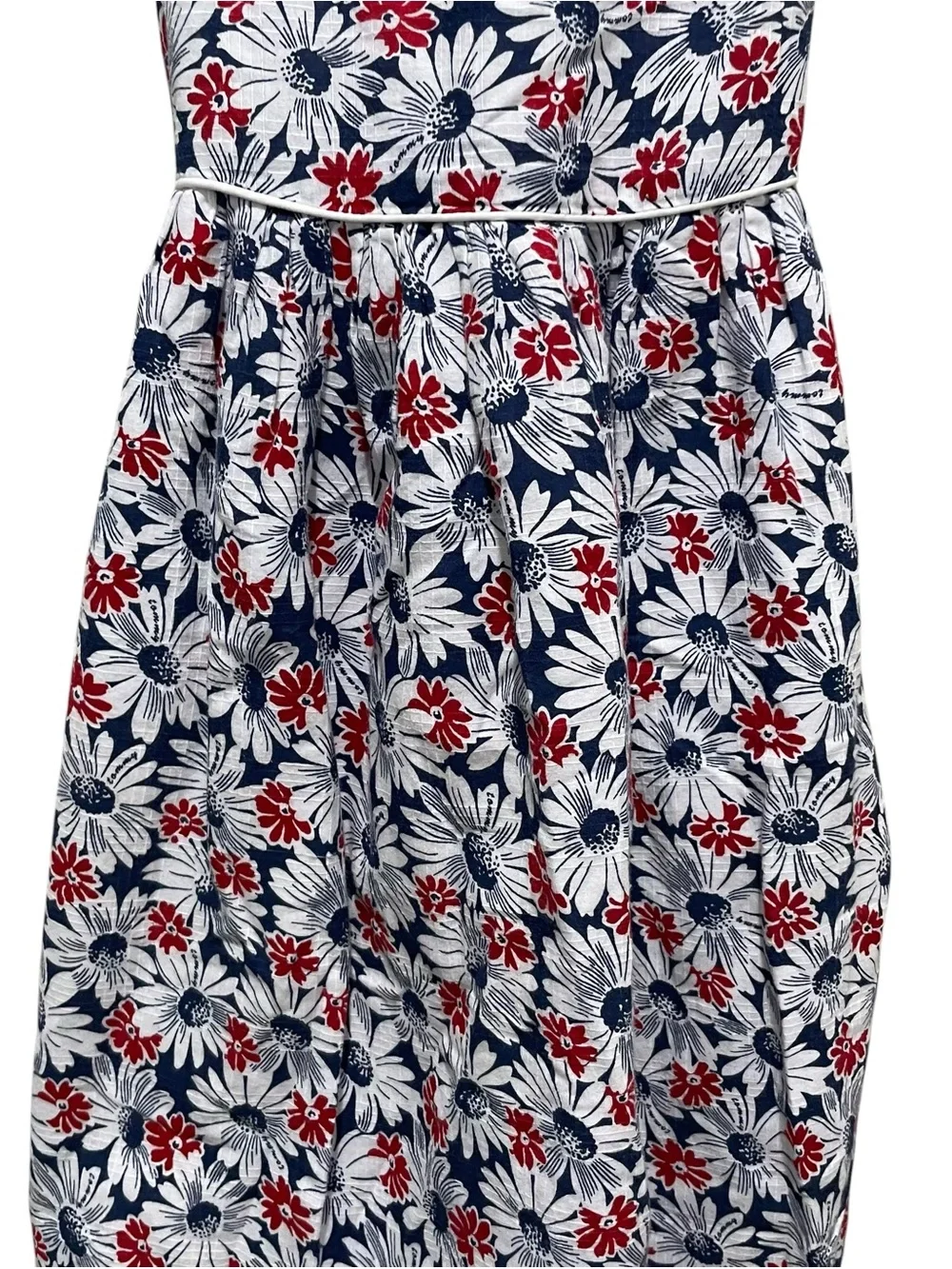 Tommy Hilfiger Floral Sleeveless Fit Flare Dress Red Blue White Girls Size 6